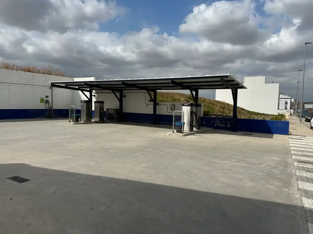 Pistas de lavado a presión del lavadero de Petrouve en Lebrija